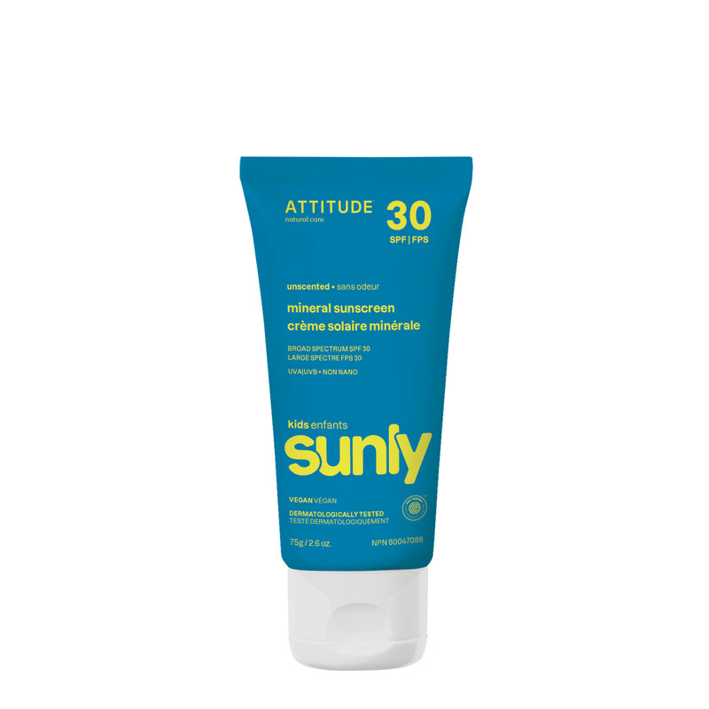 Crème solaire minérale pour enfants FPS 30 : Sunly