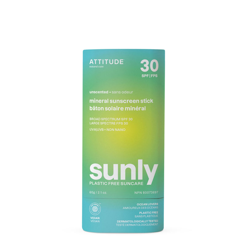 Plastic-free mineral sunscreen stick SPF 30 : Sunly