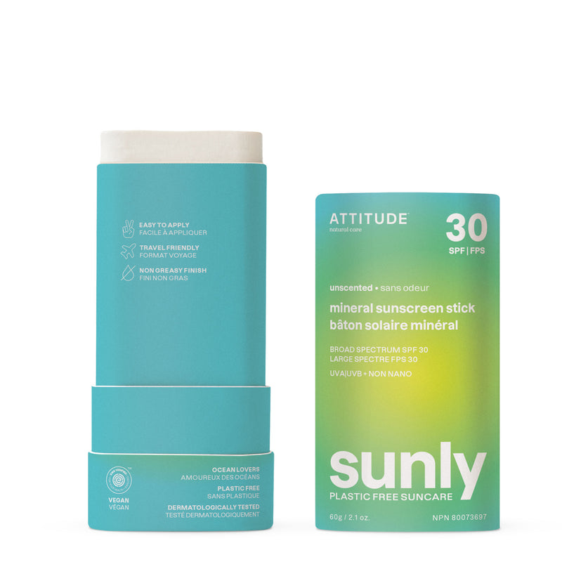 Plastic-free mineral sunscreen stick SPF 30 : Sunly