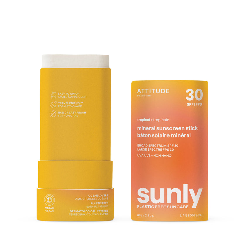 Plastic-free mineral sunscreen stick SPF 30 : Sunly