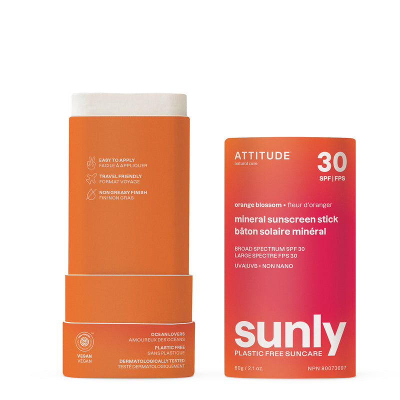 Plastic-free mineral sunscreen stick SPF 30 : Sunly