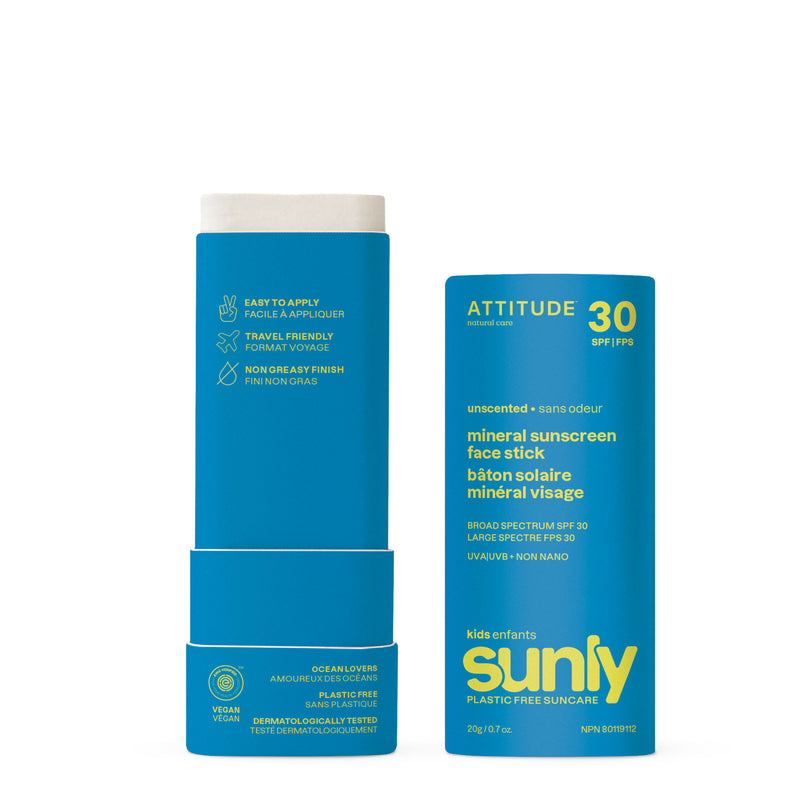 Kids mineral sunscreen face stick SPF 30 : Sunly