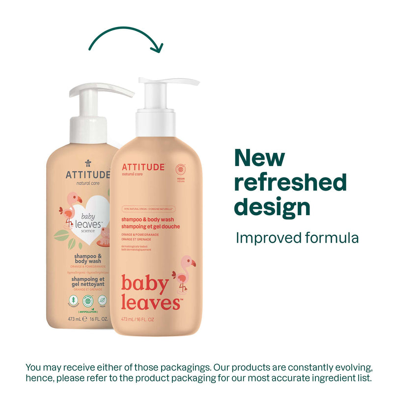 ATTITUDE baby leaves™ 2-In-1 Shampoo and Body Wash Orange and Pomegranate 16611_en? Orange and Pomegranate