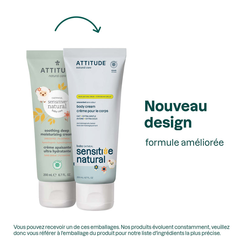 Crème pour le corps bébé peau sensible ATTITUDE 60812_fr?