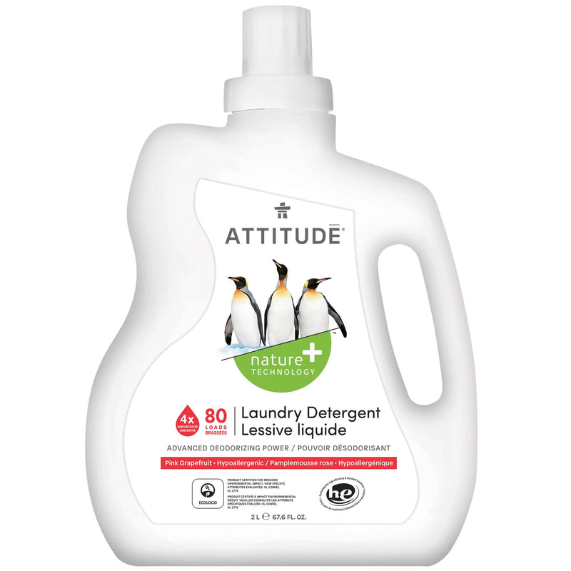 12086-ATTITUDE Nature+ Laundry Detergent Pink Grapefruit _en?_main? Pink Grapefruit / 80 loads