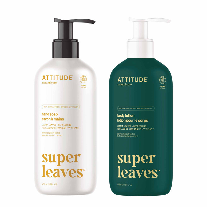 Duo savon à mains + lotion corps : feuilles de citronnier