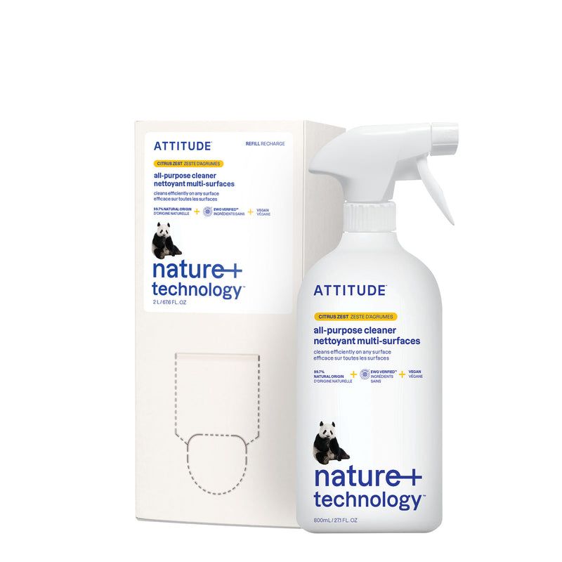 Duo Nettoyant multi-surfaces - 800mL + éco-recharge 2L : Nature+