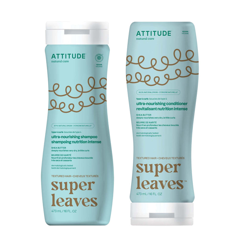 Duo shampoing et revitalisant hydratation intense des boucles : SUPER LEAVES™