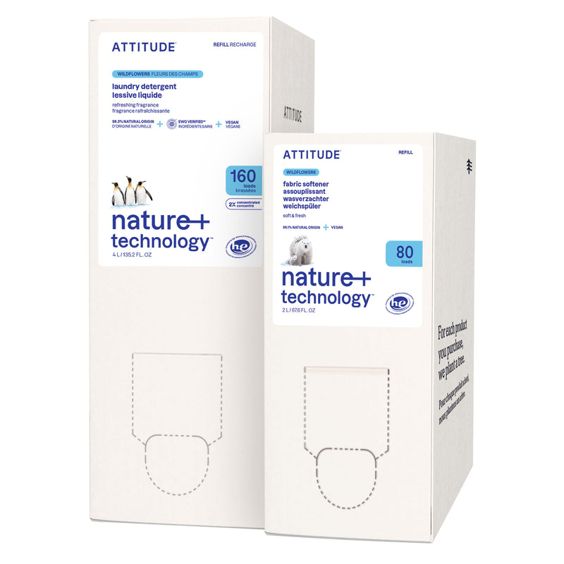 Duo Éco-Recharges - Lessive & Assouplissant : Nature+