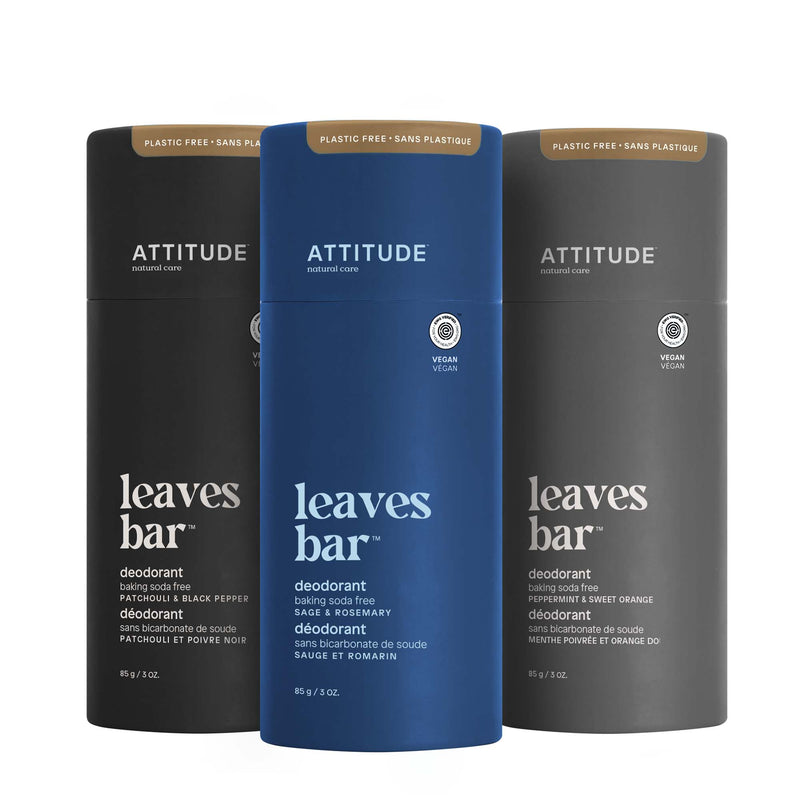 Trio de déodorants sans aluminium : LEAVES BAR™