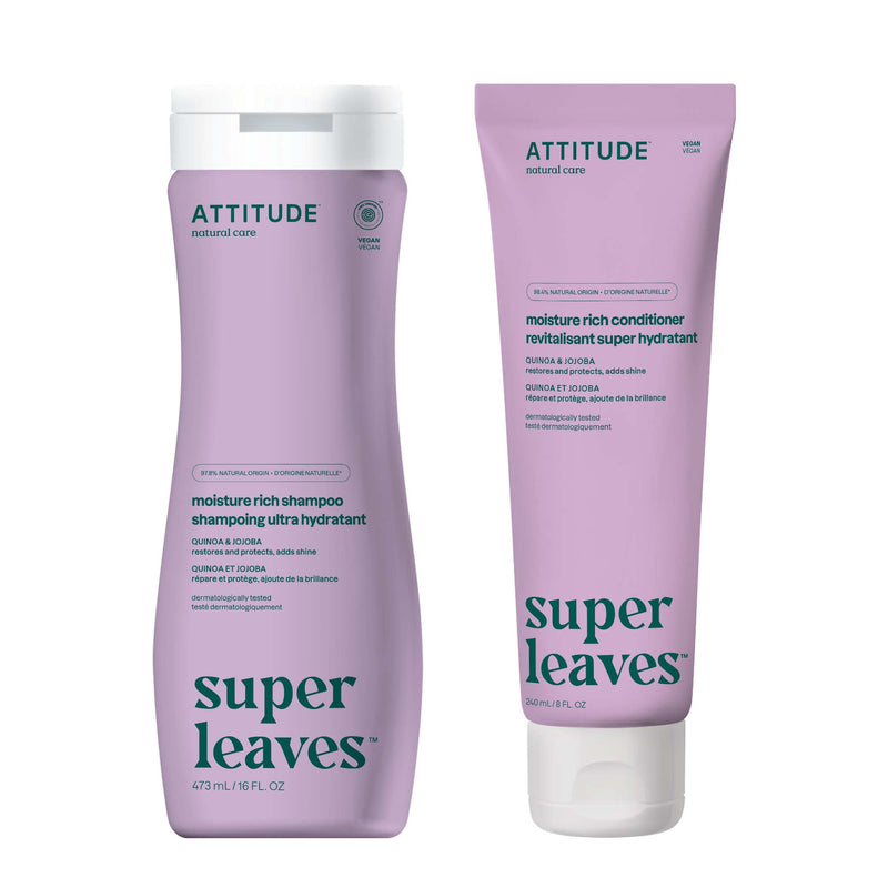 Moisture Rich shampoo and conditioner duo : SUPER LEAVES™