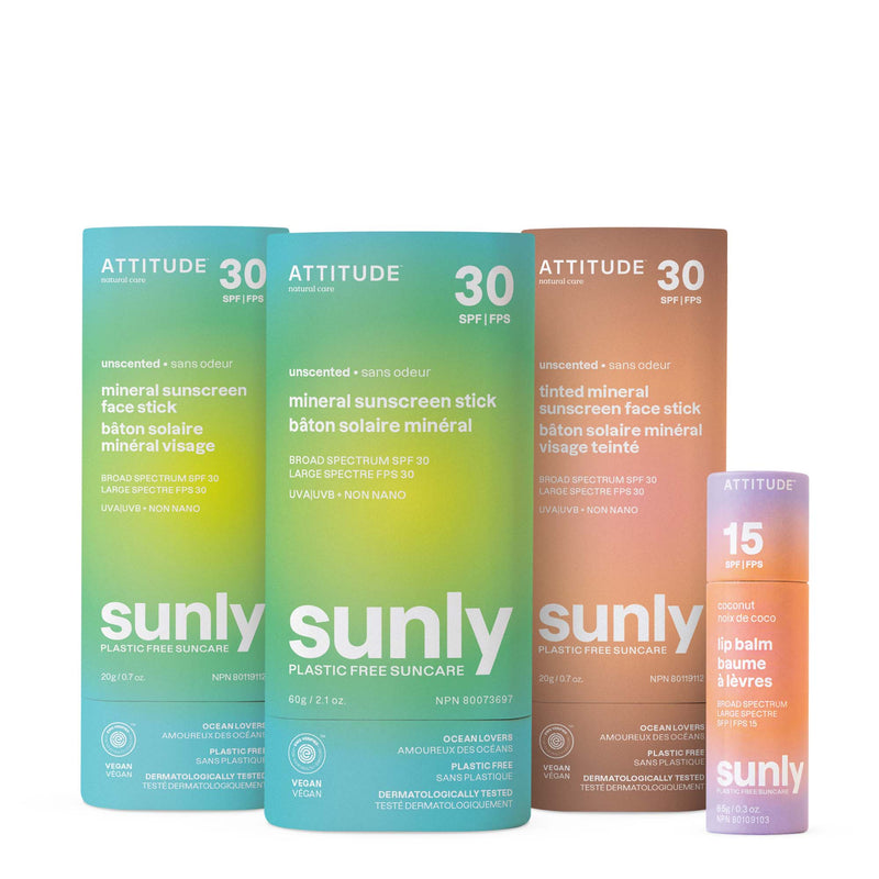 Plastic-free mineral sunscreens stick kit – SPF 30 : Sunly